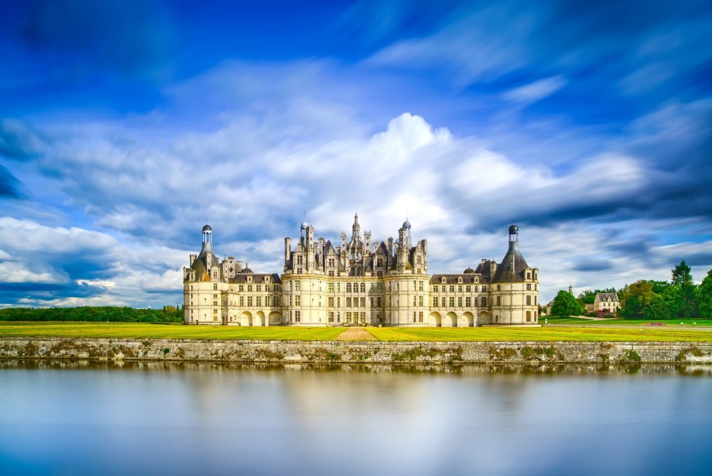 Chateau de Chambord, Unesco medieval french castle and reflectio