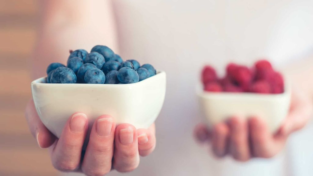 Choose blueberries over raspberries