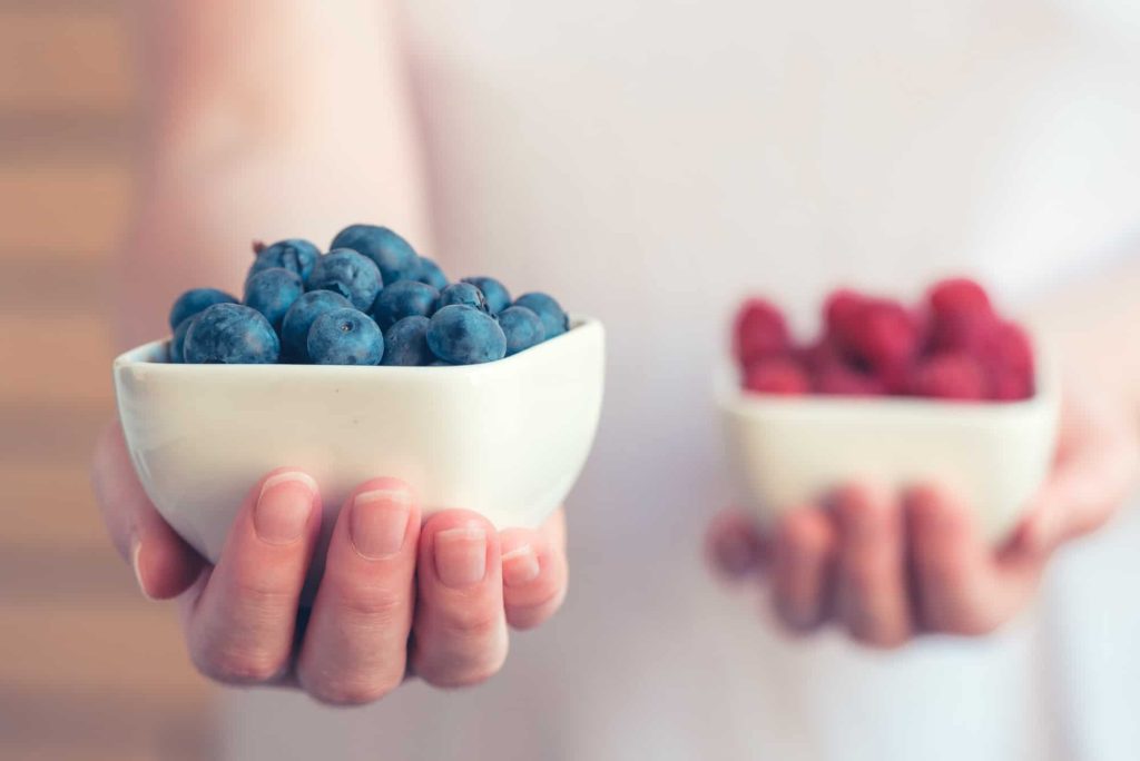 Choose blueberries over raspberries