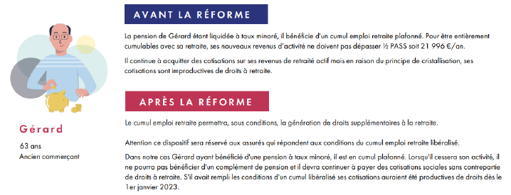 Cas pratique de décumul emploi retraite pour Gérard